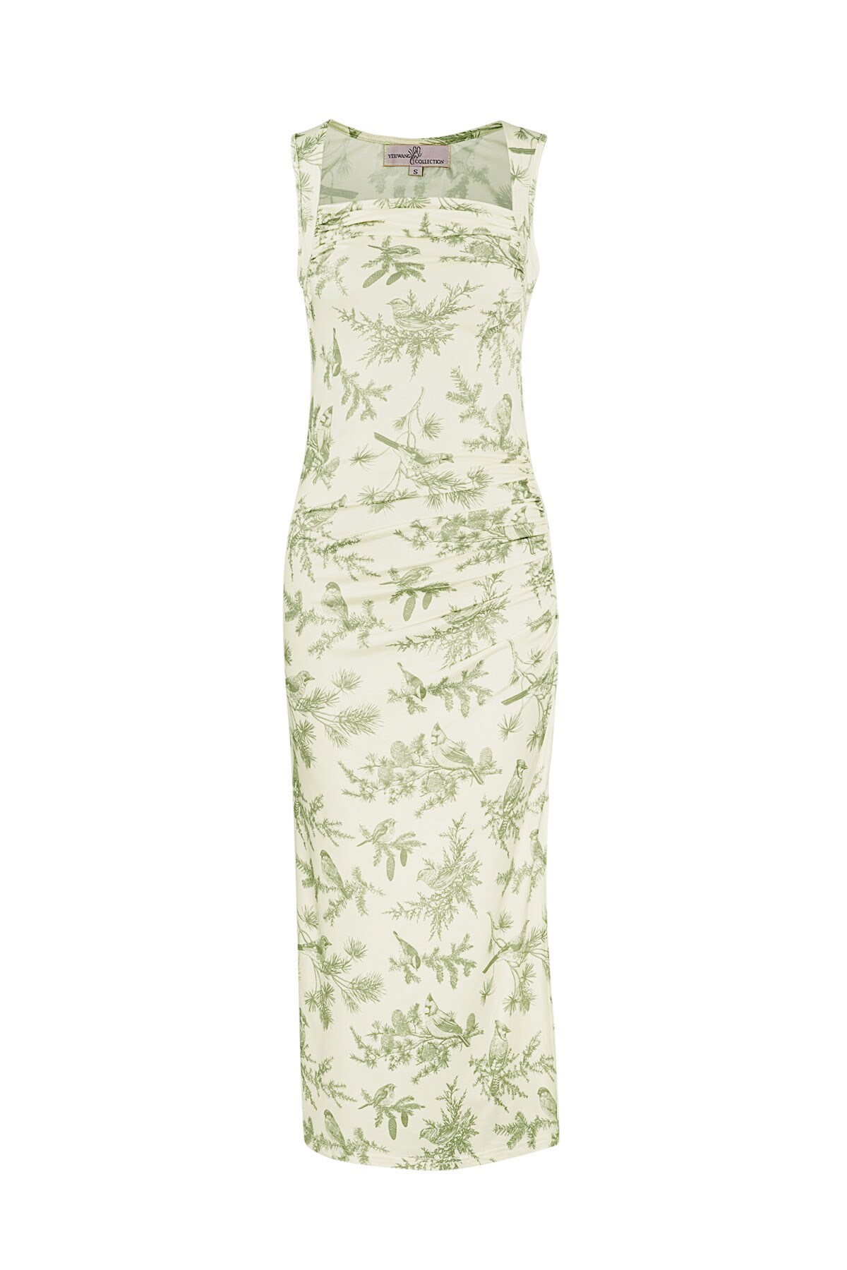 Flowery long dress - green h5 