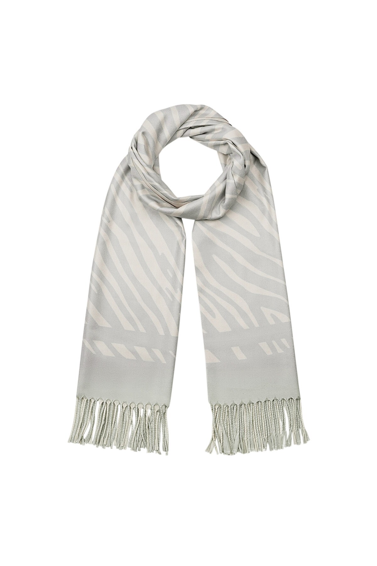 Scarf with text - gray h5 Picture5