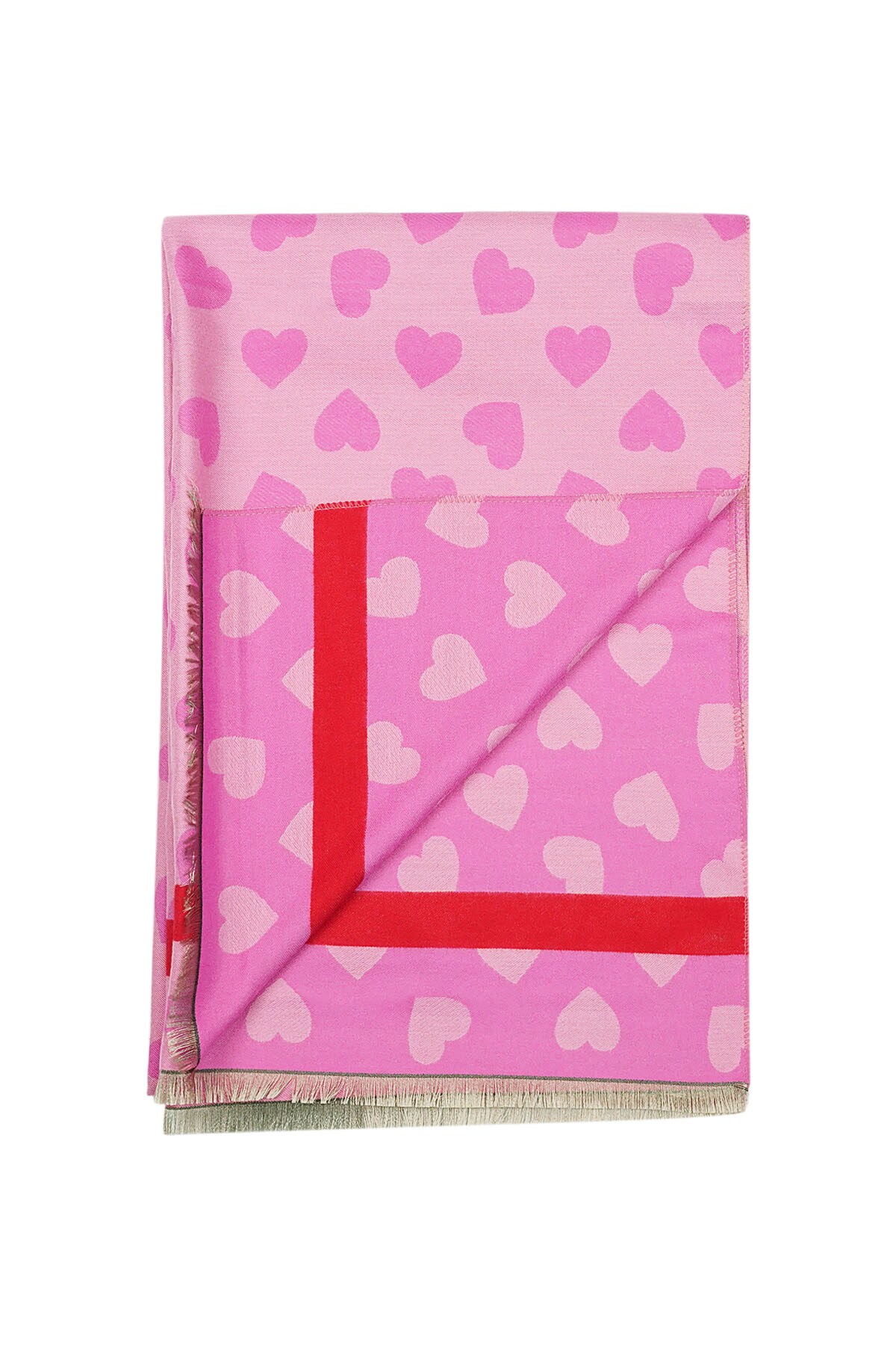 Happy hearts scarf - fuchsia h5 Picture4