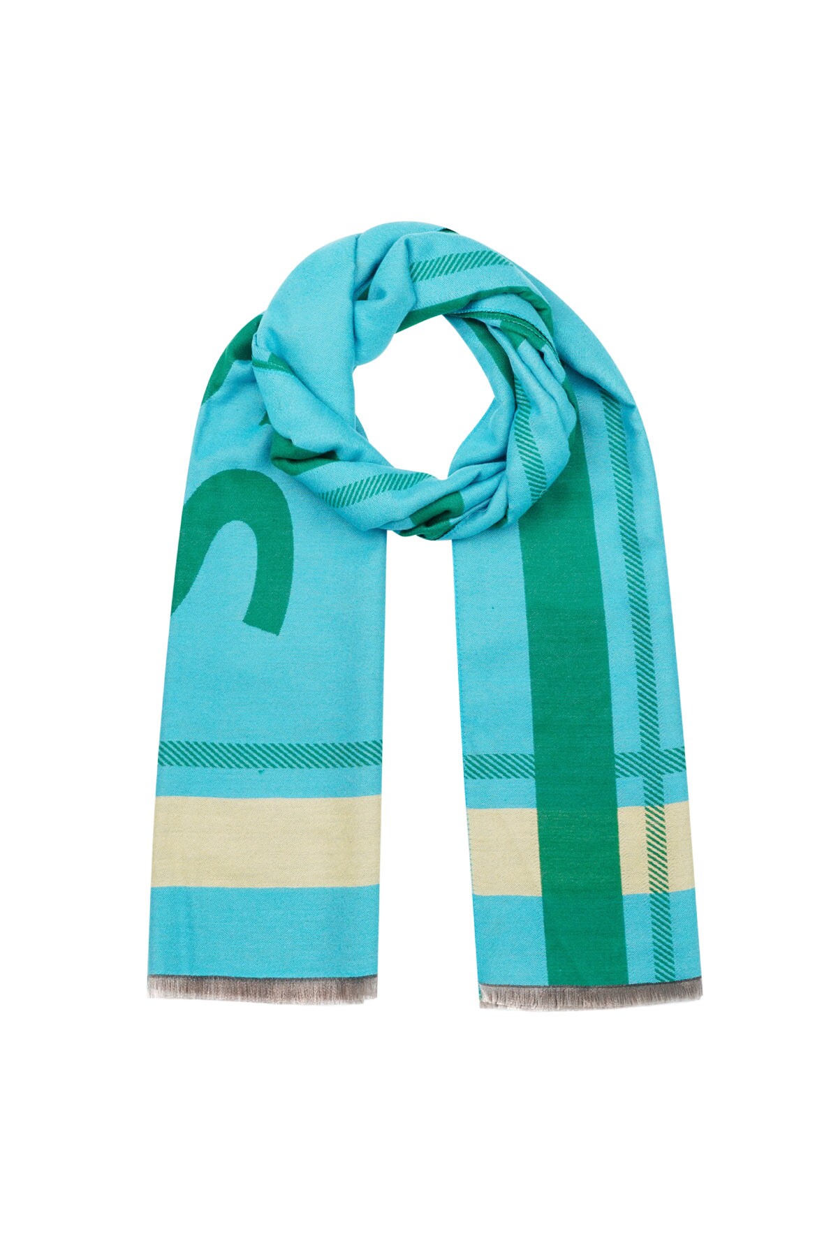 Happy scarf - blue / green 