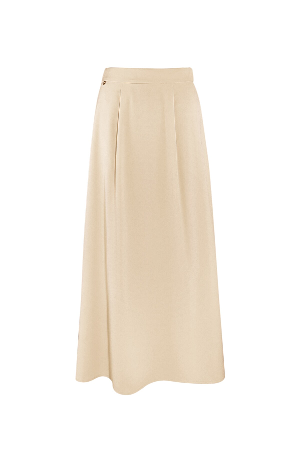 Long satin skirt - beige h5 