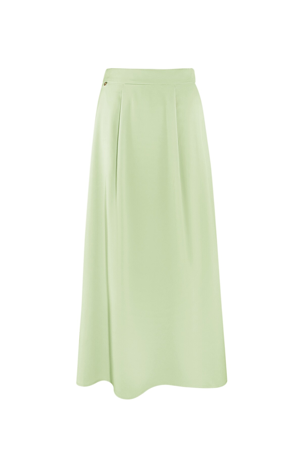 Long satin skirt - green 