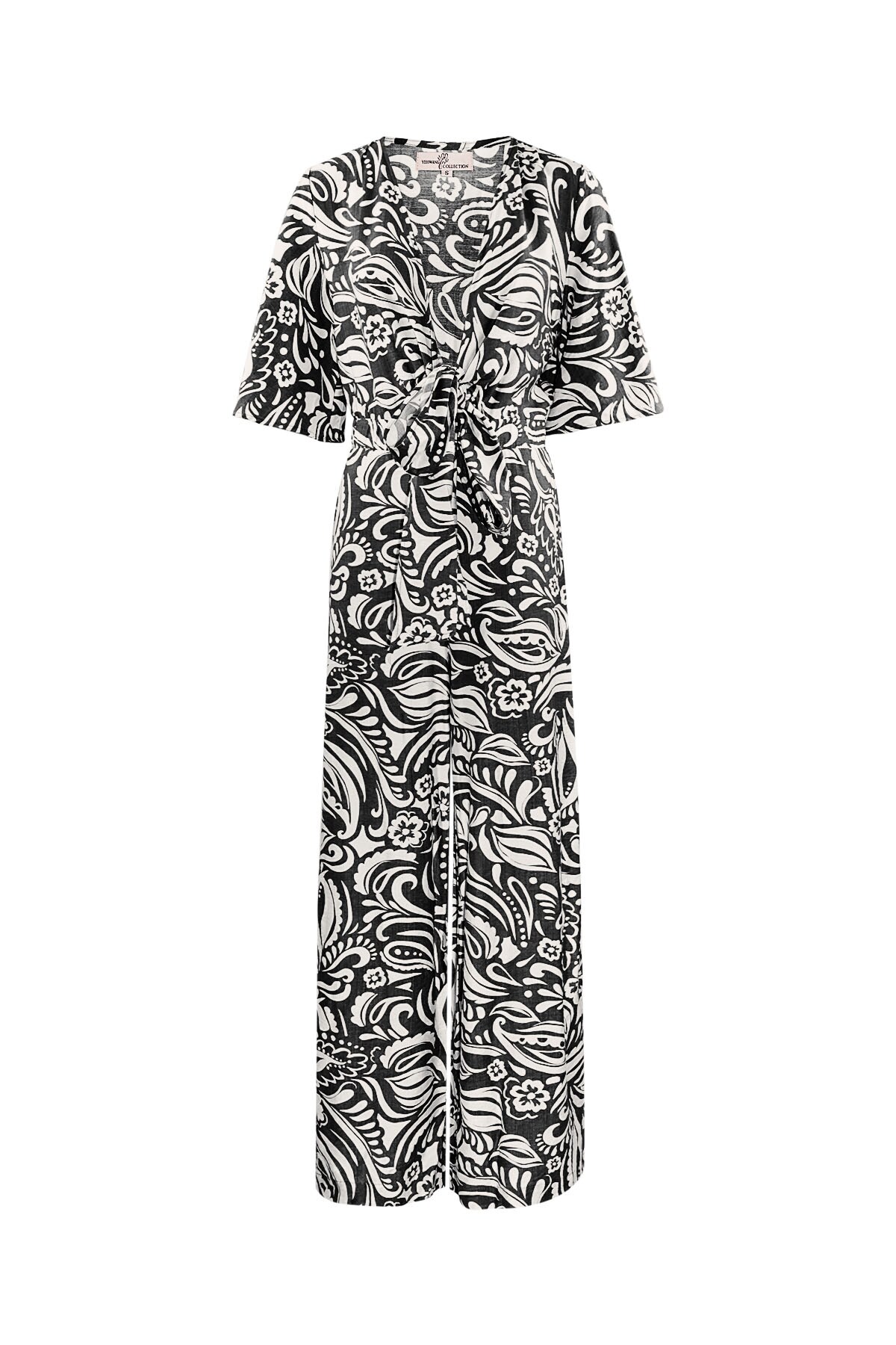 Jumpsuit with print - black/white  