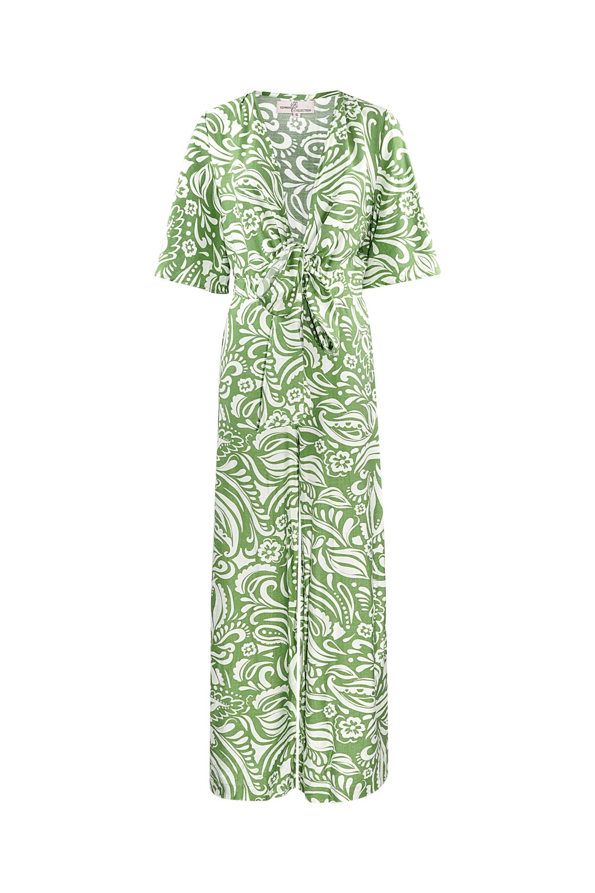 Jumpsuit with print - green  