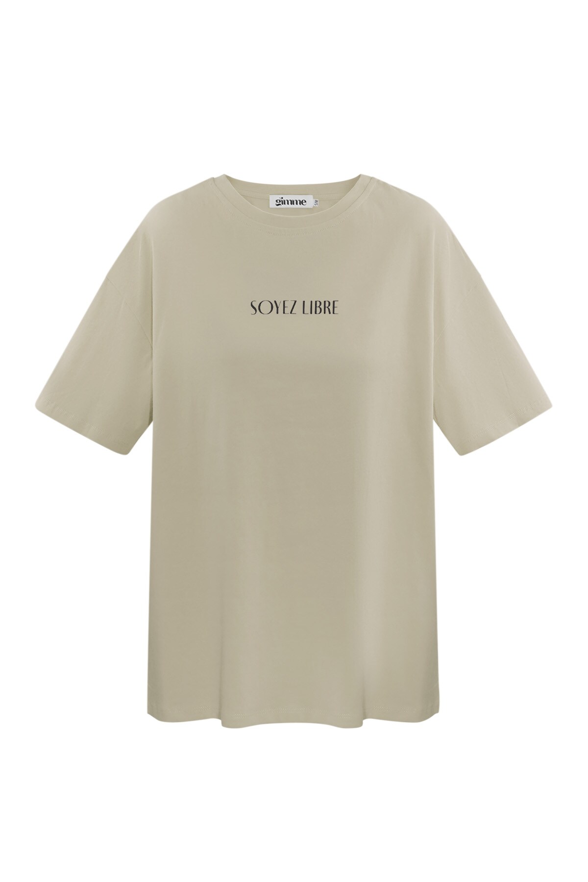 T-shirt soyez libre - beige h5 