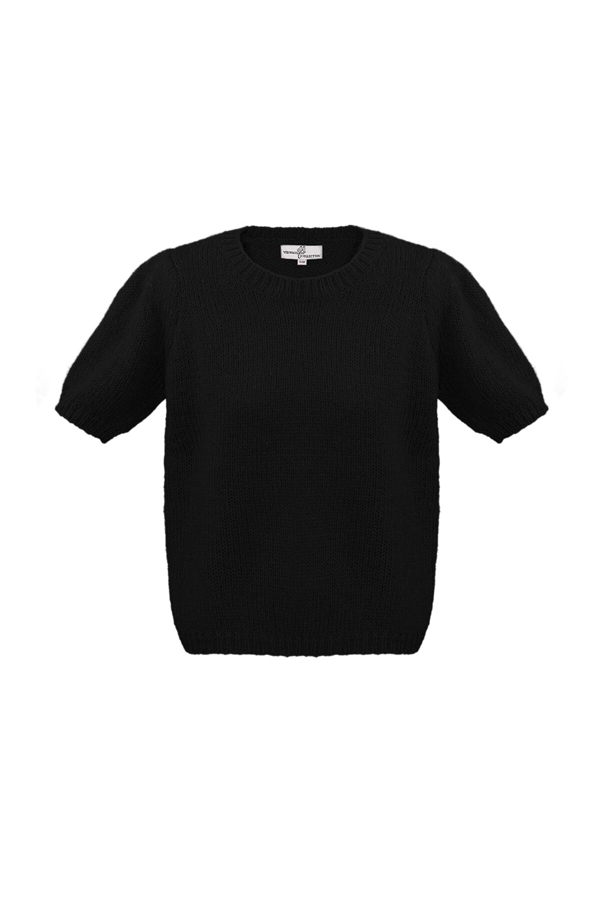 Basic shirt with puffed sleeves - black 