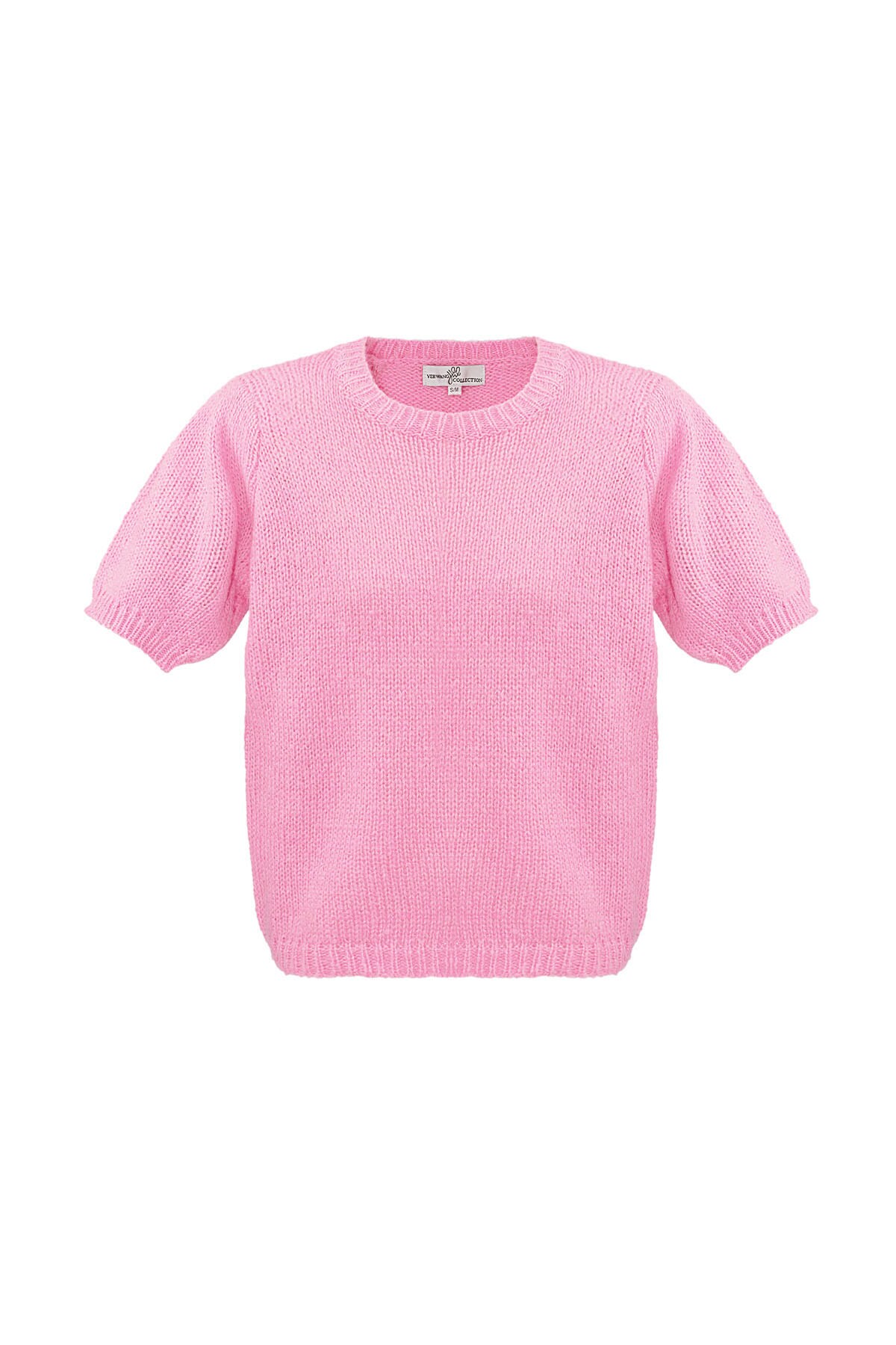 Basic shirt with puff sleeves - pink 