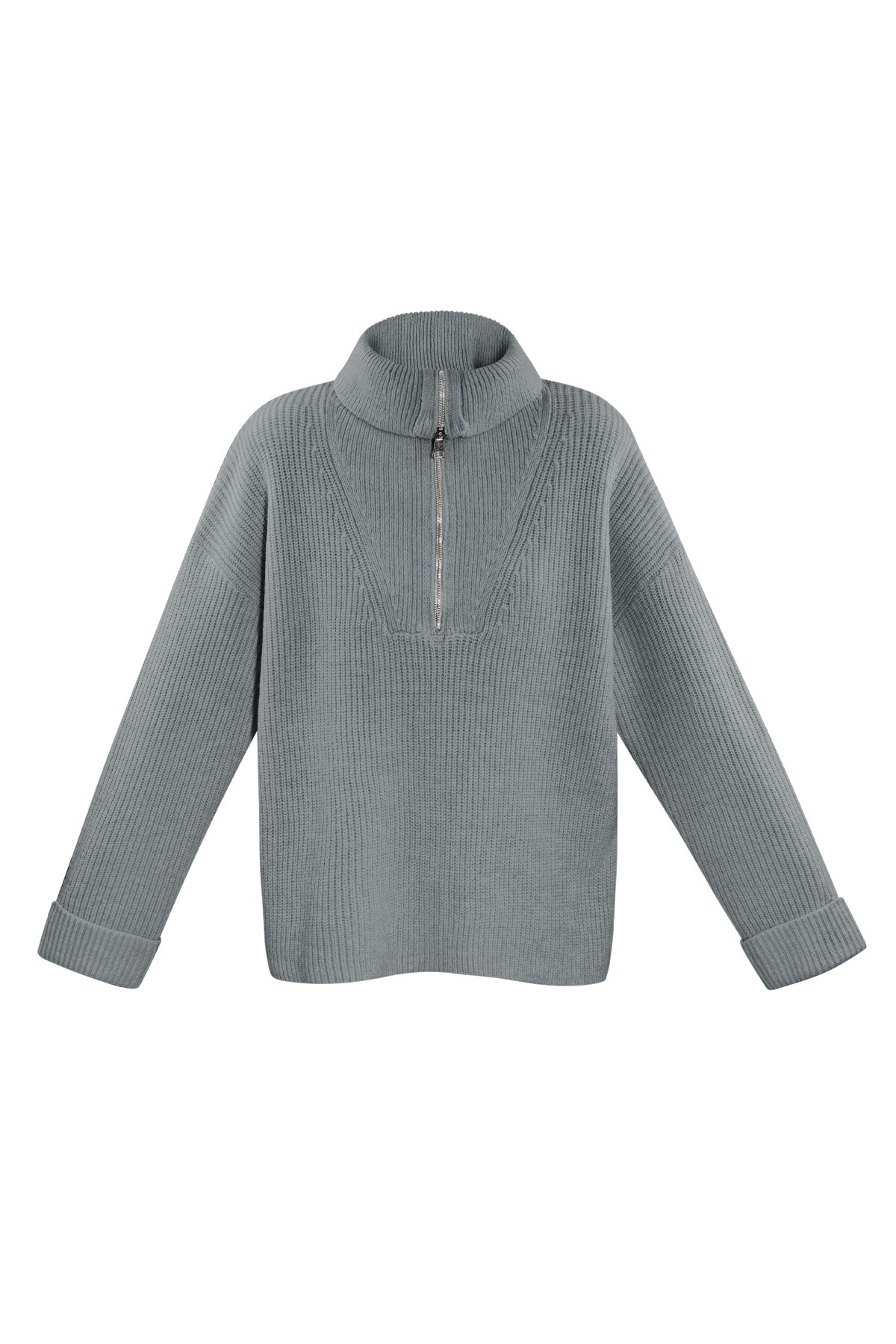 Neutral knit sweater - dark grey h5 