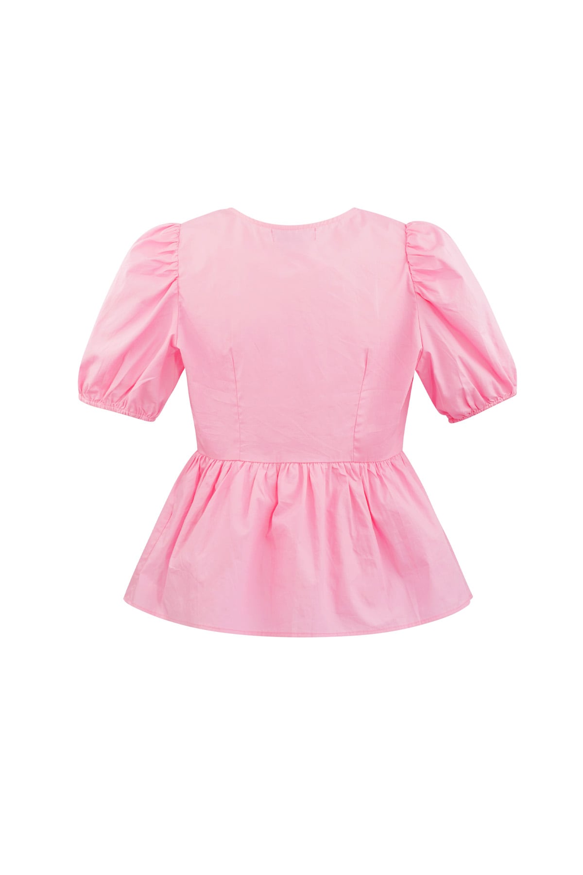 Must-have peplum blouse with bows - pink Picture7