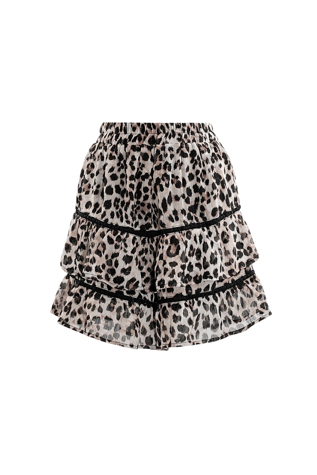 Layered leopard print skirt - brown h5 Picture7