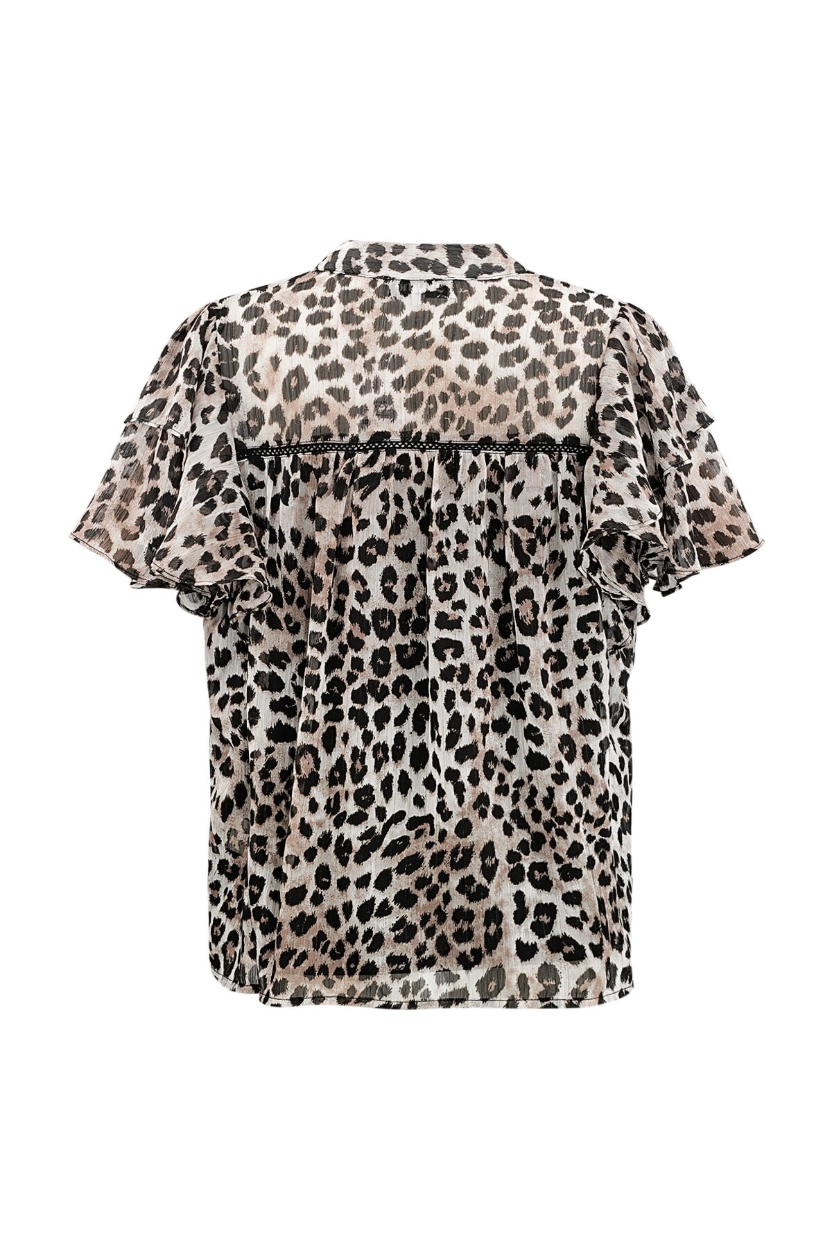 Leopard print top flare sleeves - brown h5 Picture6