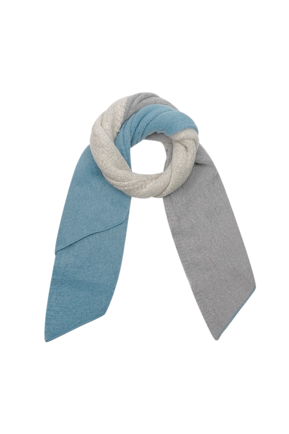 Bright blend soft scarf - blue & gray 