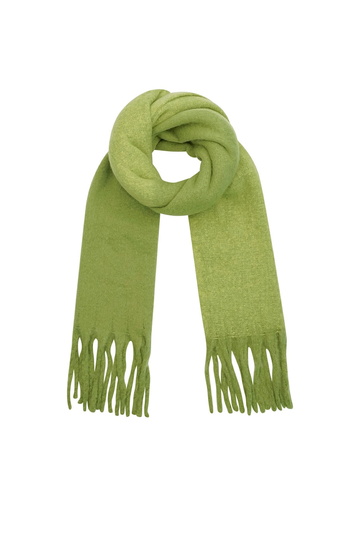 Winter scarf polar plush - green h5 