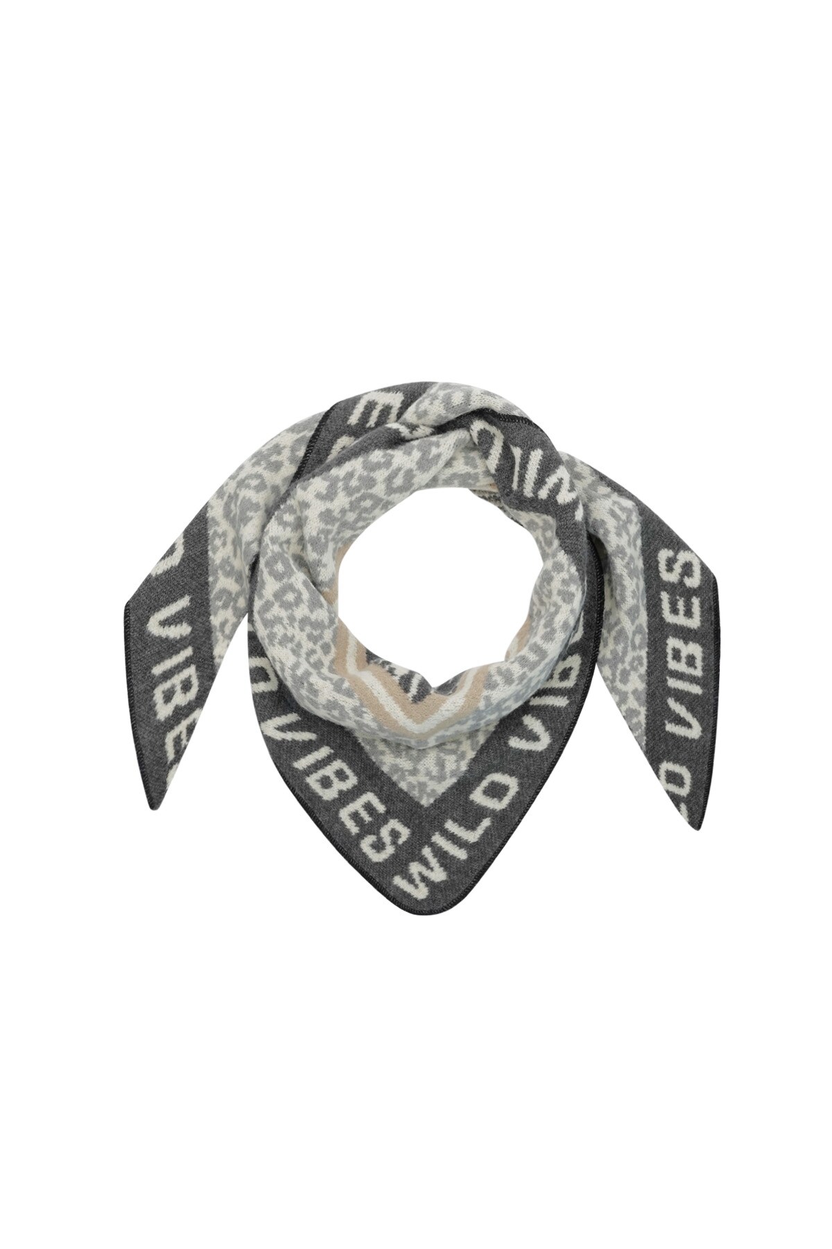 Wild Glow scarf - black & beige h5 