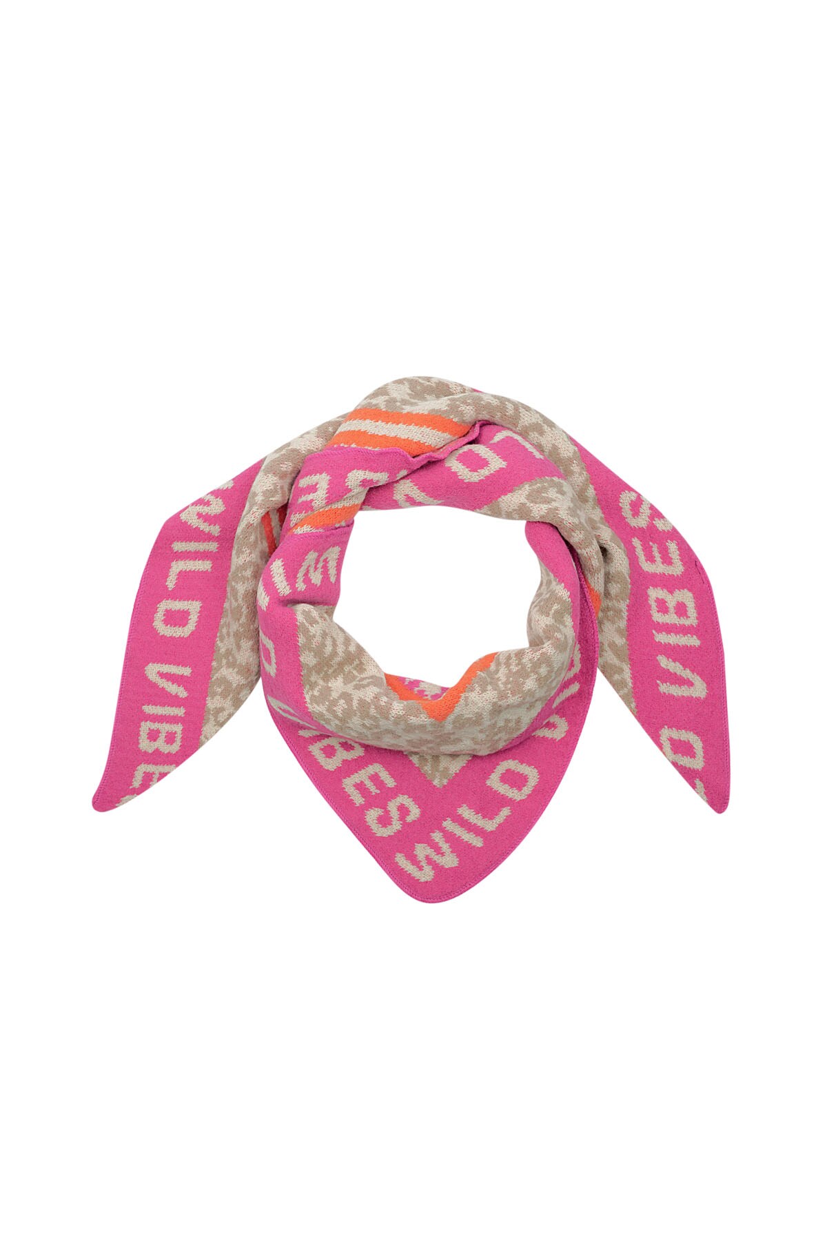 Wild Glow scarf - pink & beige 