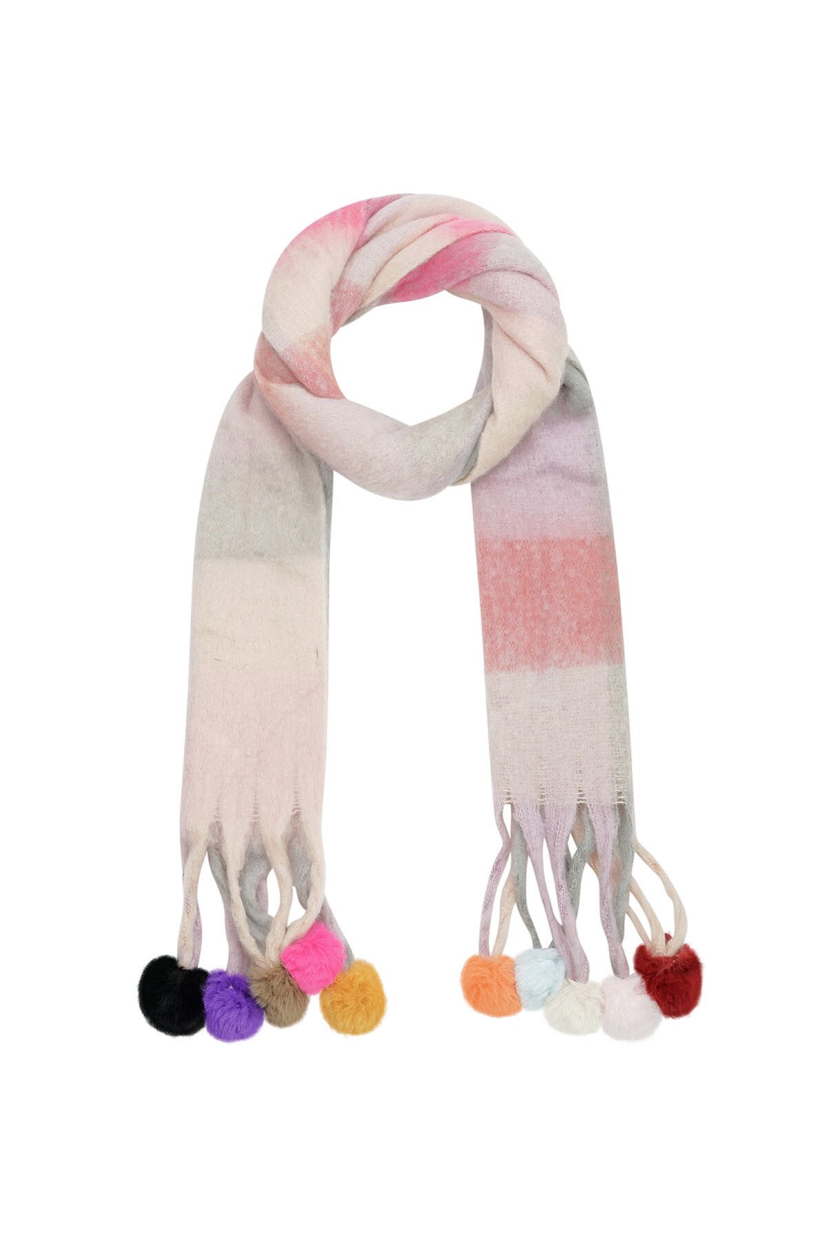 Winter scarf dreamy drape - pink h5 