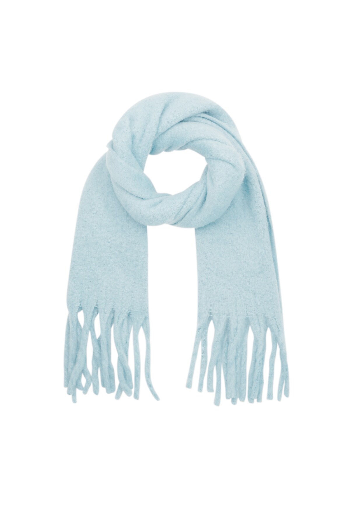 Colorful Winter scarf - light blue h5 