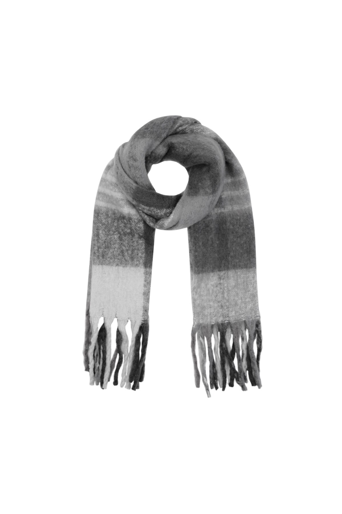 Scarf striped pattern - gray h5 