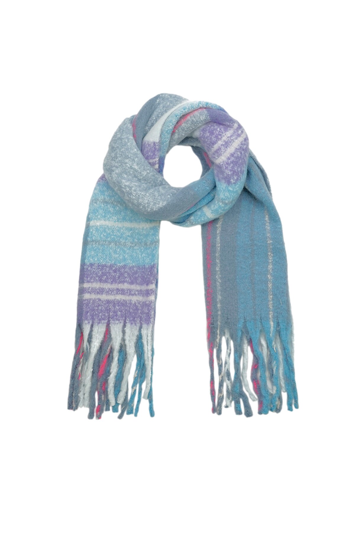 Winter scarf chill charm - blue h5 