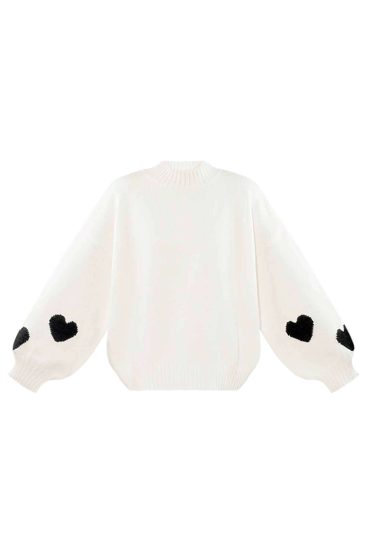 Comfort Heart Knit sweater - off-white h5 