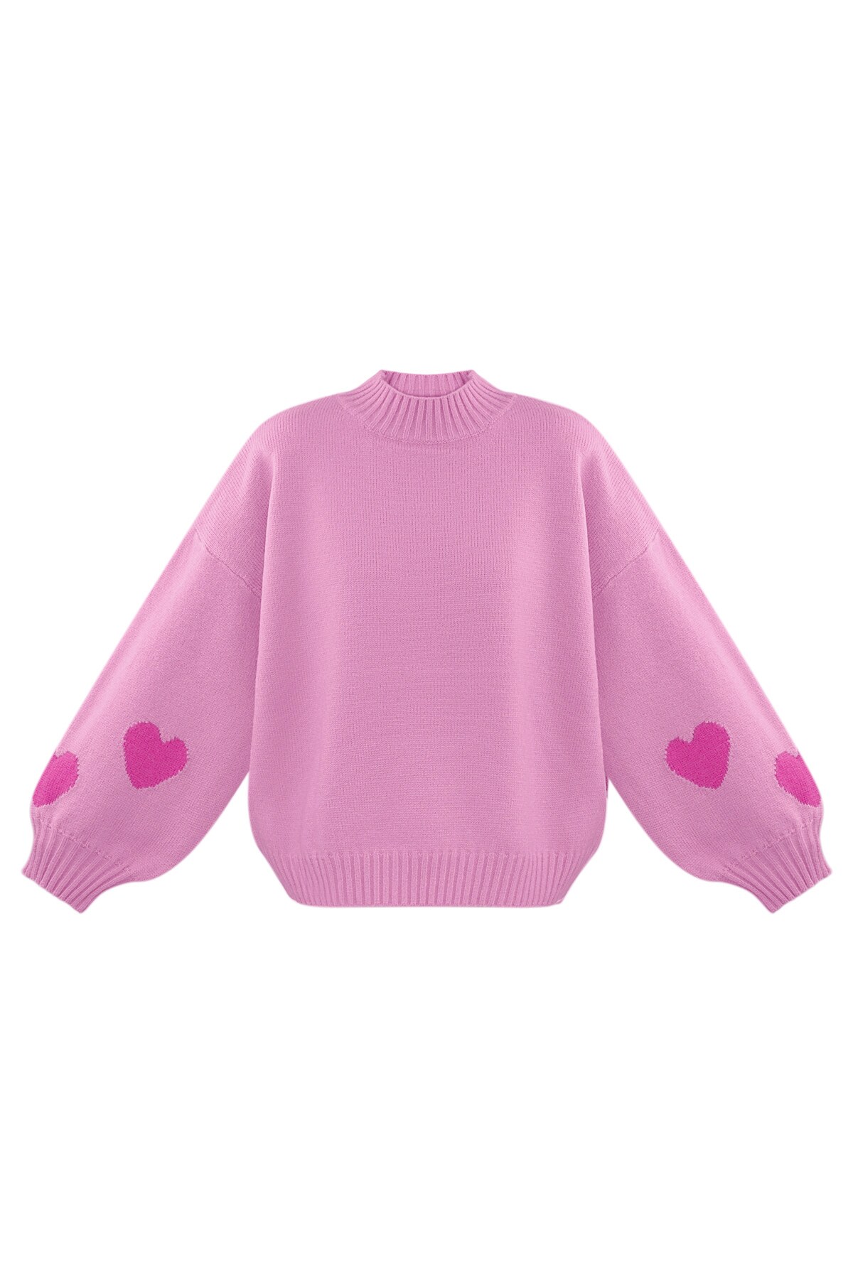 Comfort Heart Knit sweater - pink h5 