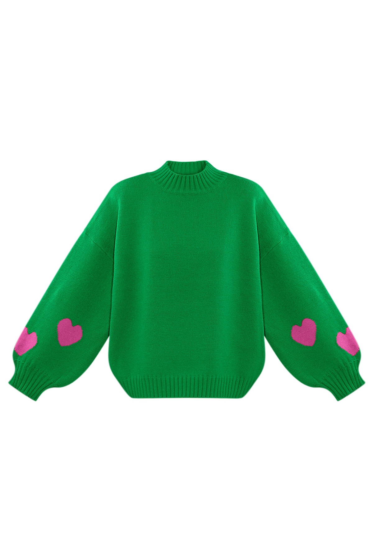 Comfort Heart Knit sweater - green 