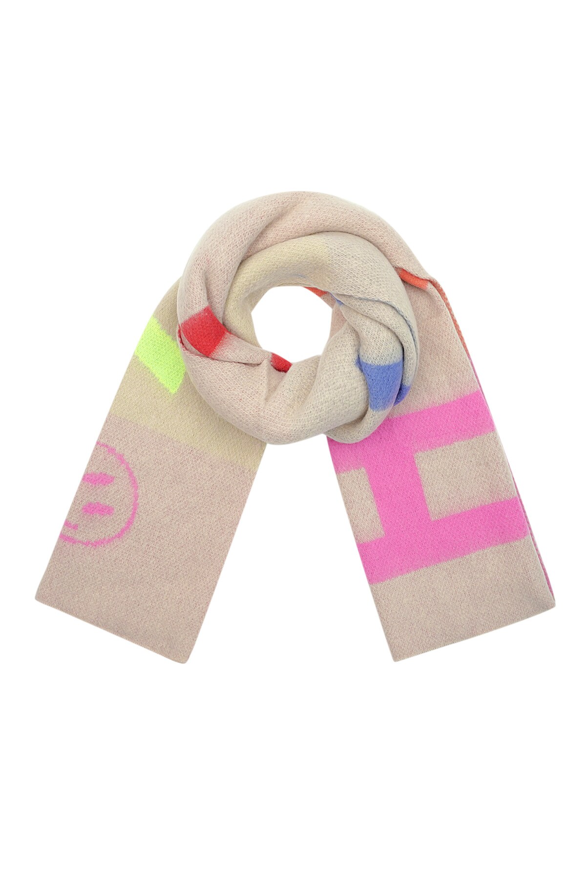 Joyful twist scarf - beige h5 