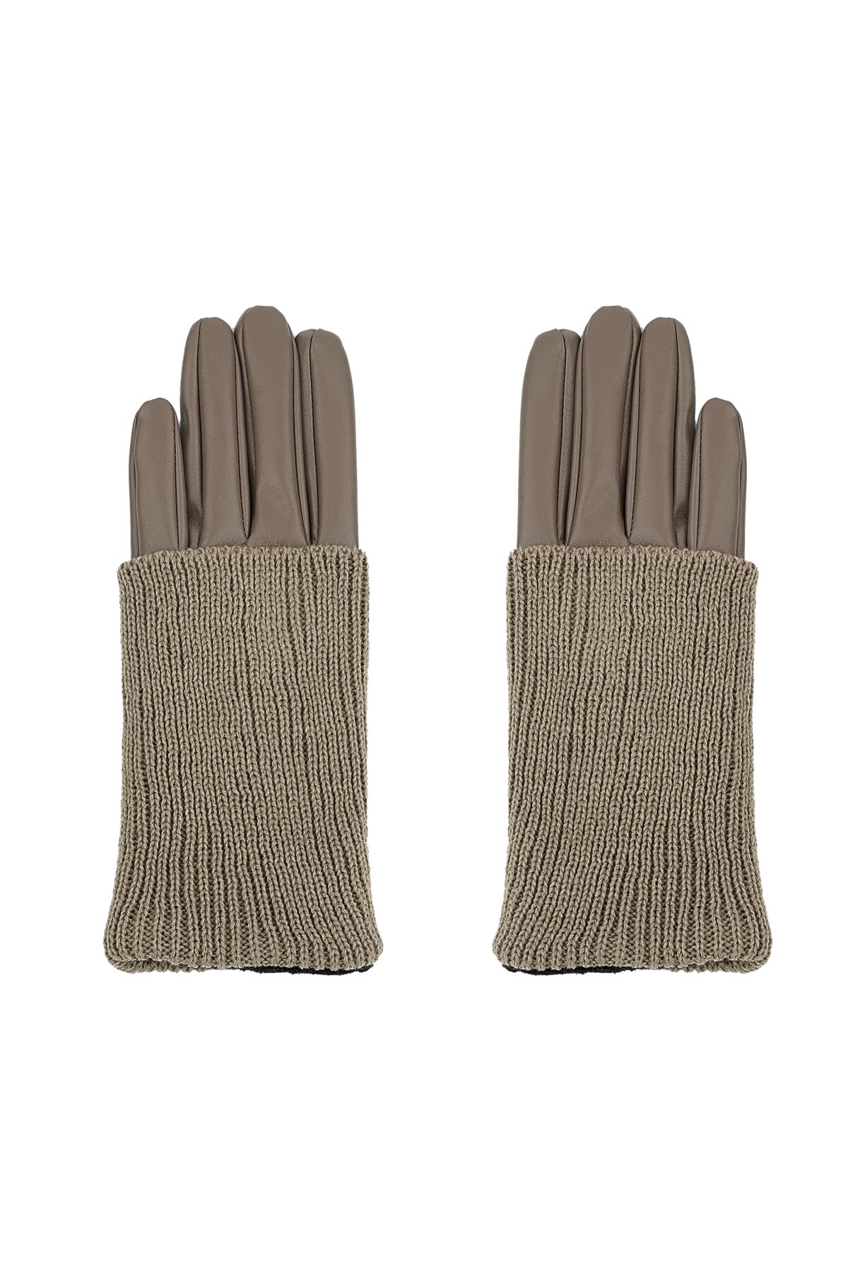 Cozy Knit gloves - brown h5 