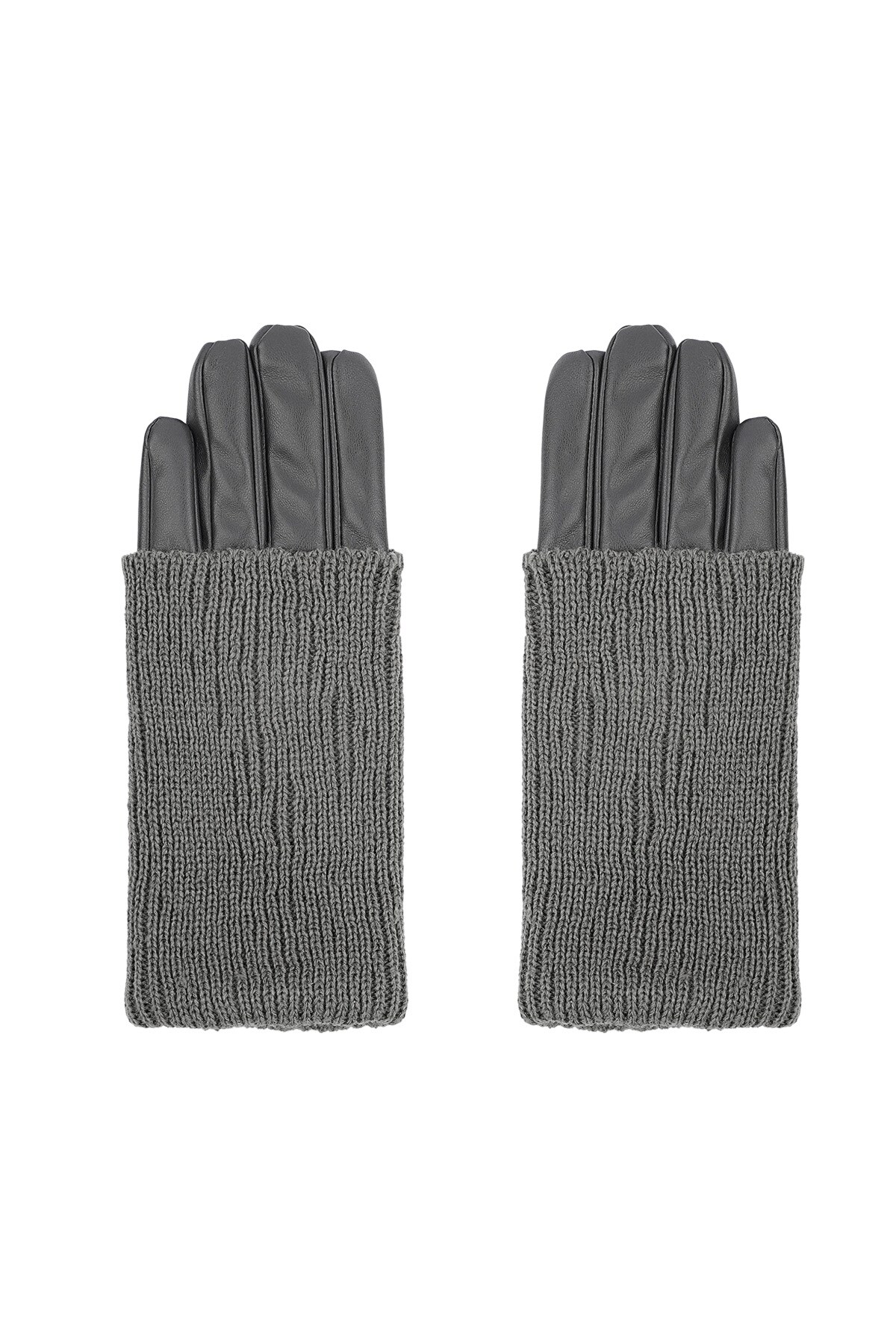 Cozy Knit gloves - grey h5 