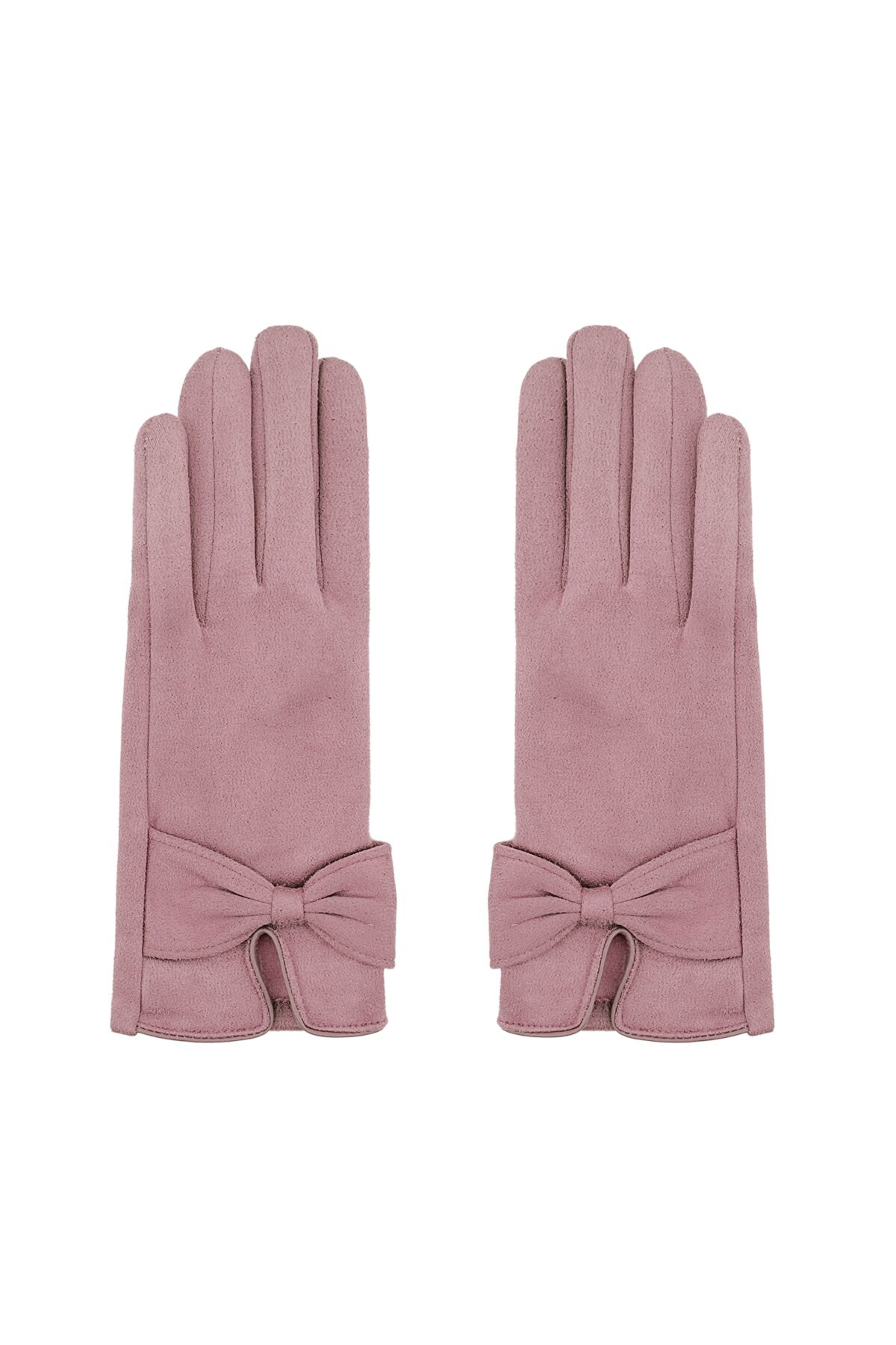 Classic bow gloves - pink 