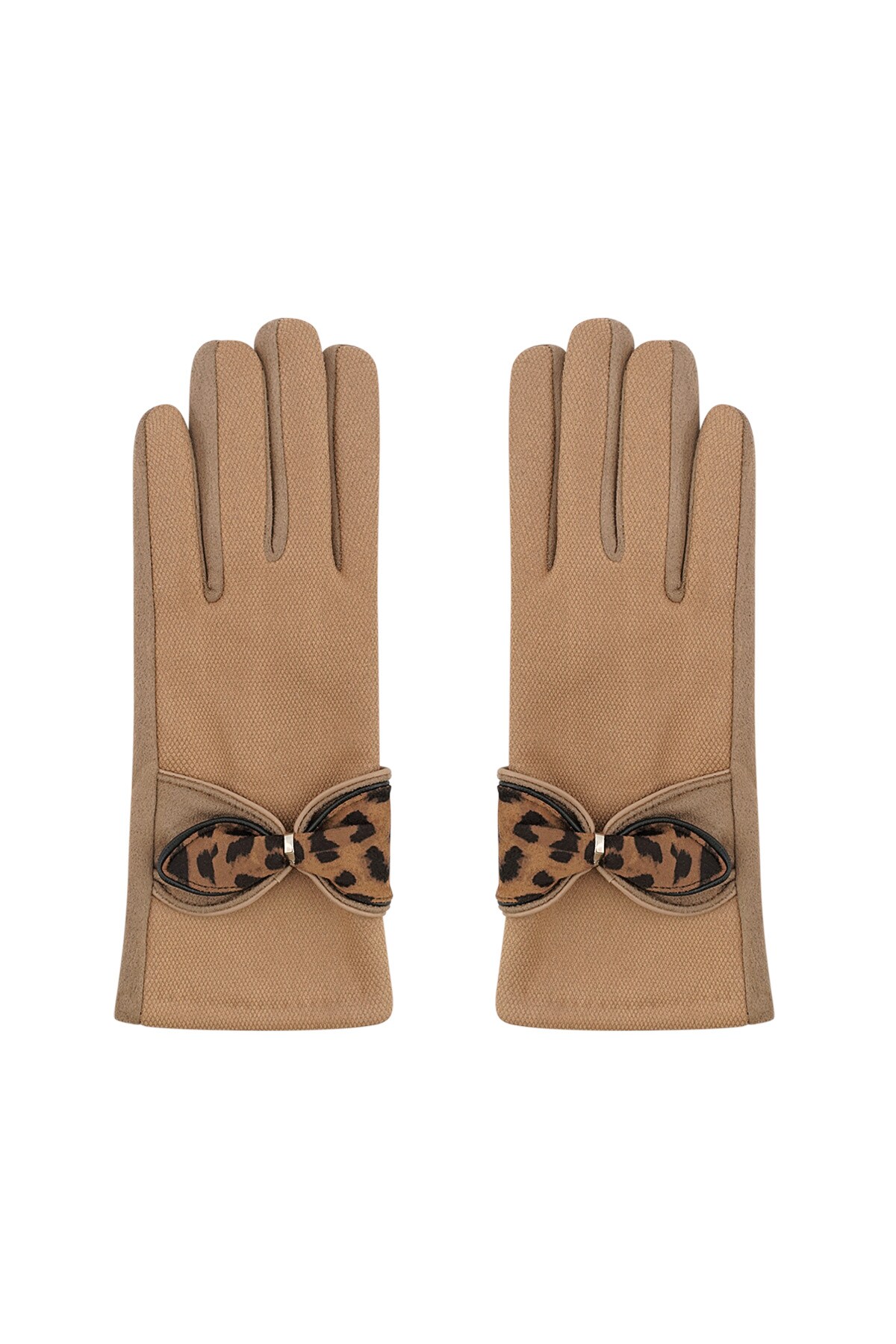 Panther detail gloves - brown h5 