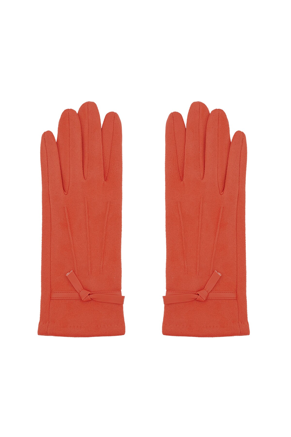 Chic ribbon gloves - orange h5 