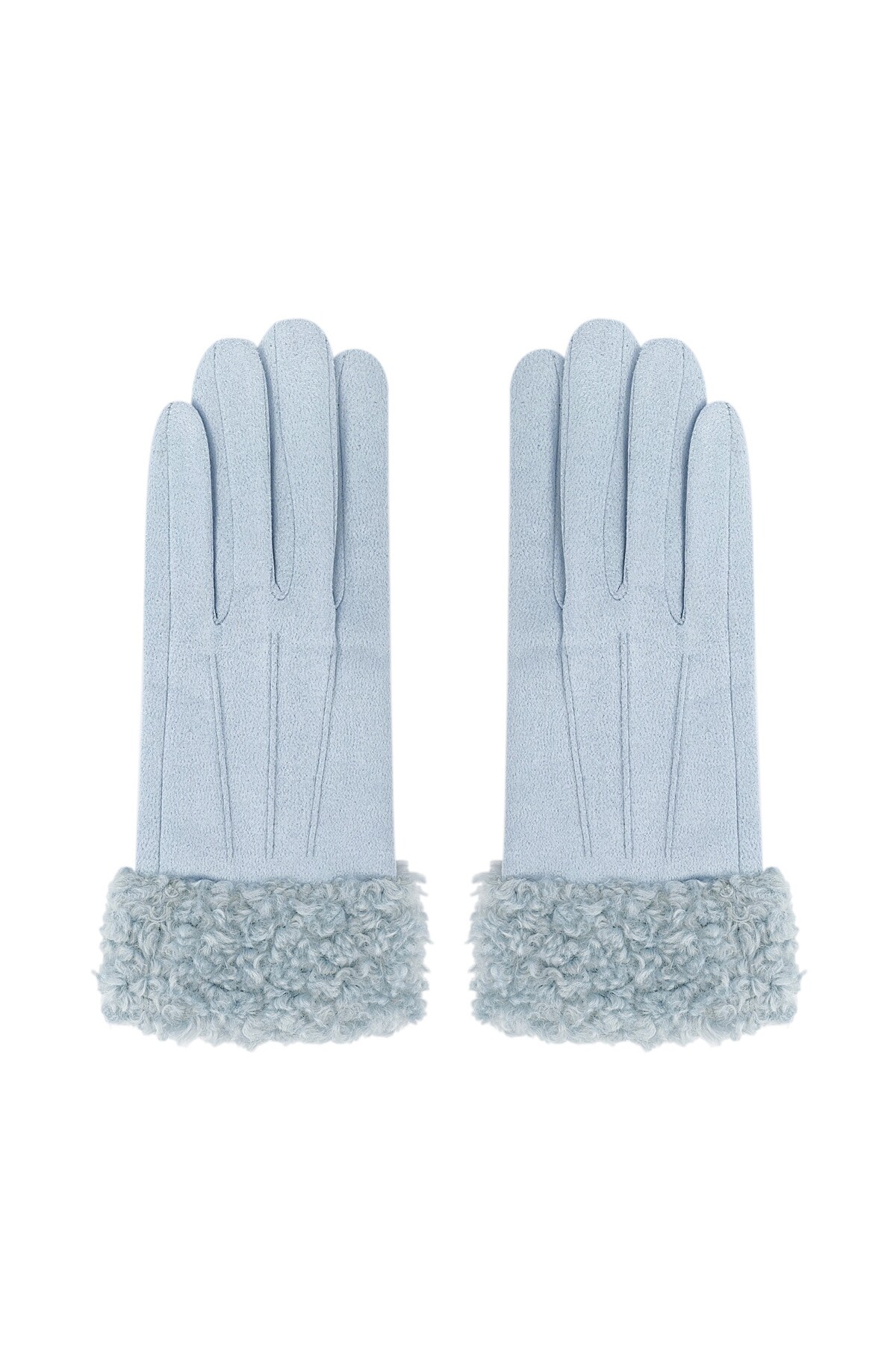 Fuzzy gloves - blue 