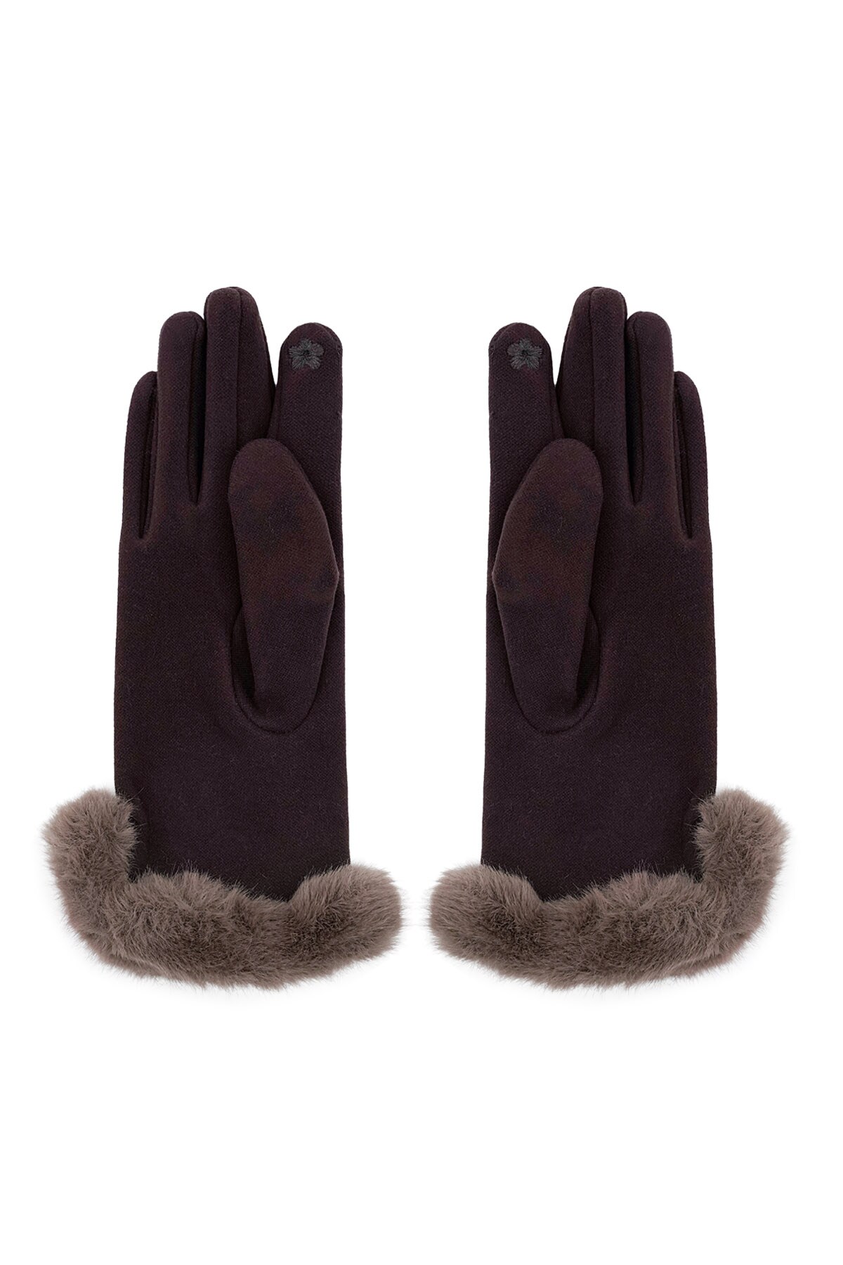 Fluffy elegance glove - brown h5 Picture3