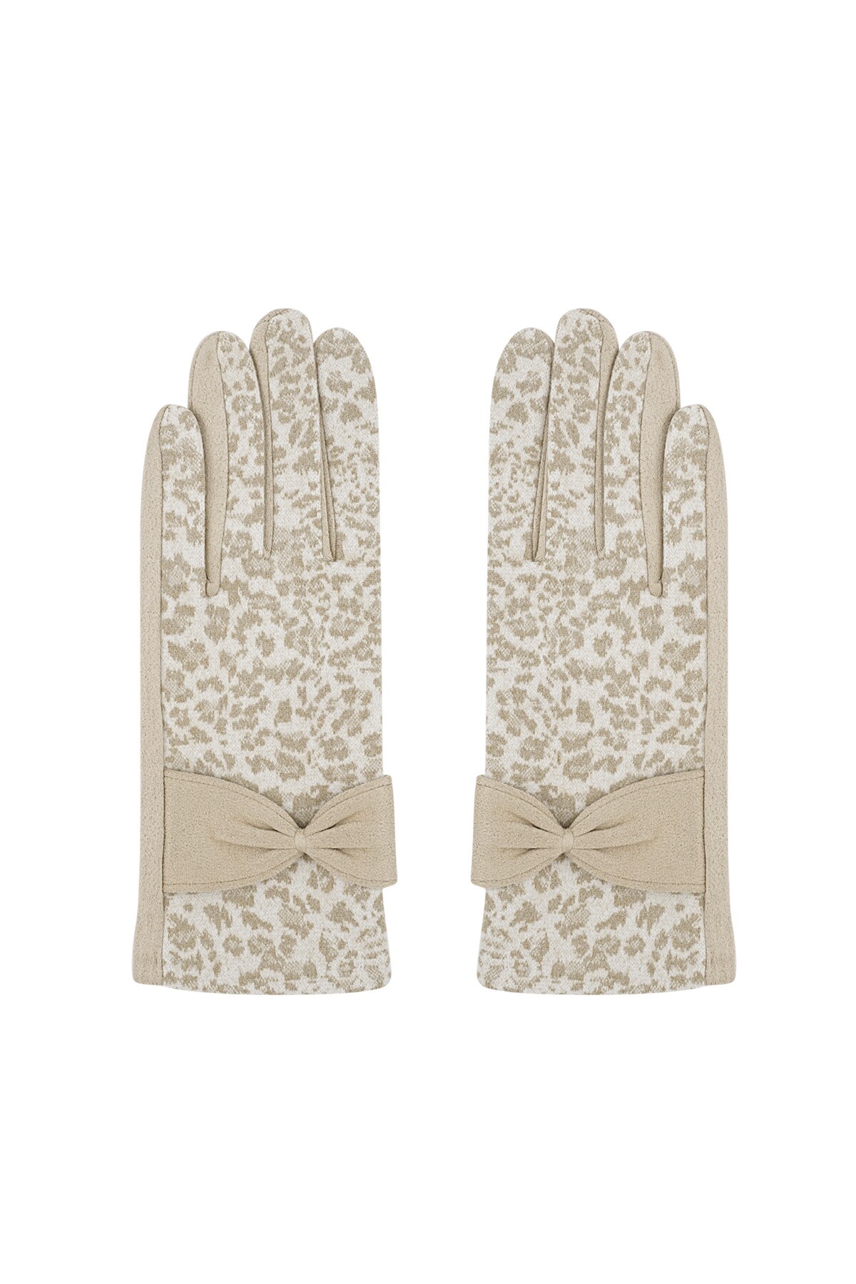 Leopard chic gloves - beige h5 