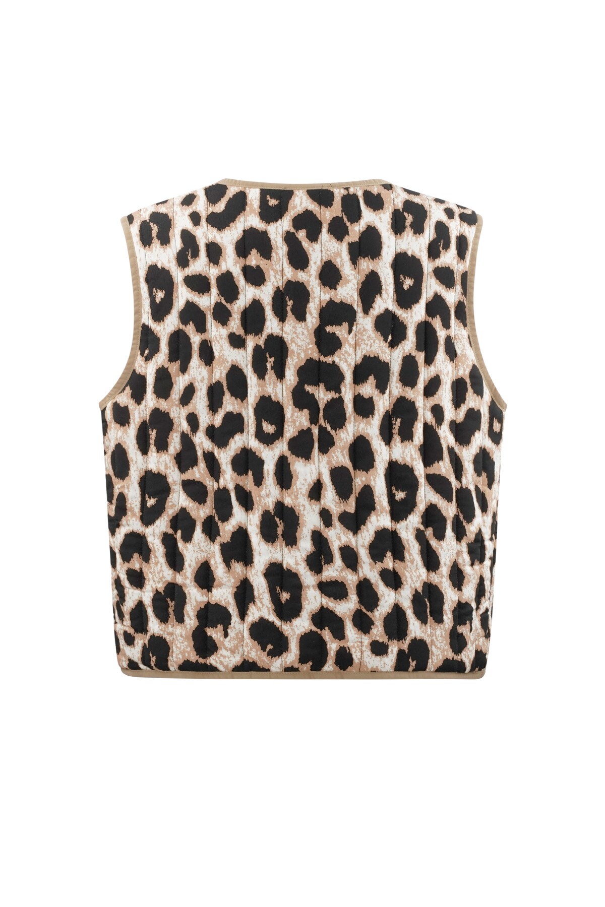 Gilet with bows and leopard print - beige h5 Picture7