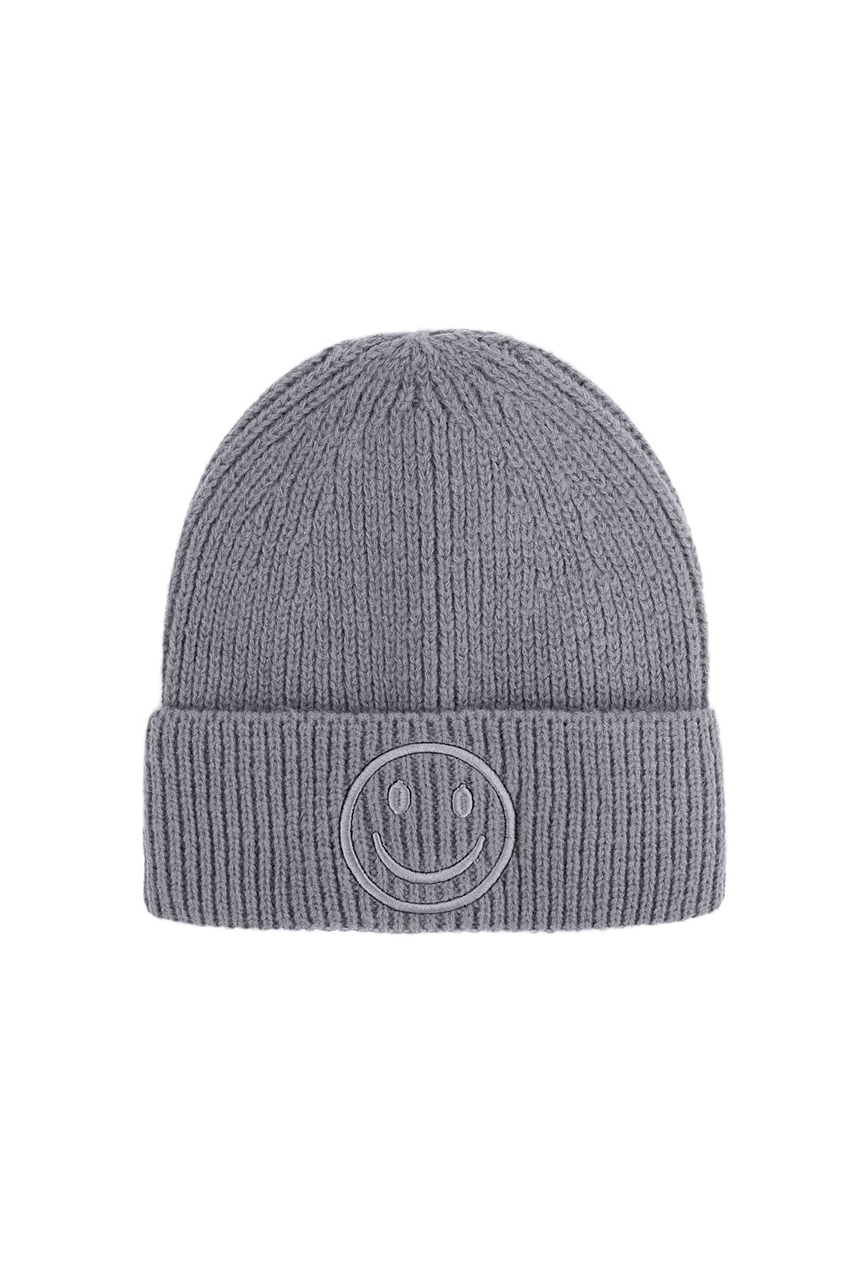 Hat season of smiley - grey h5 