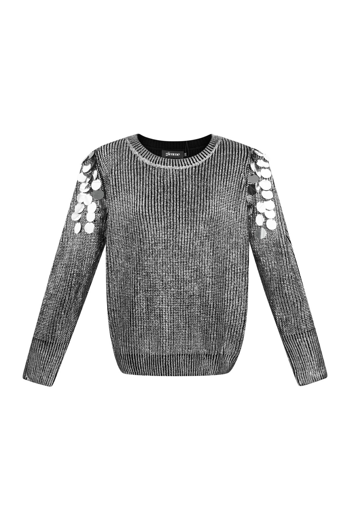 Sequin Sparkle sweater - black & silver h5 