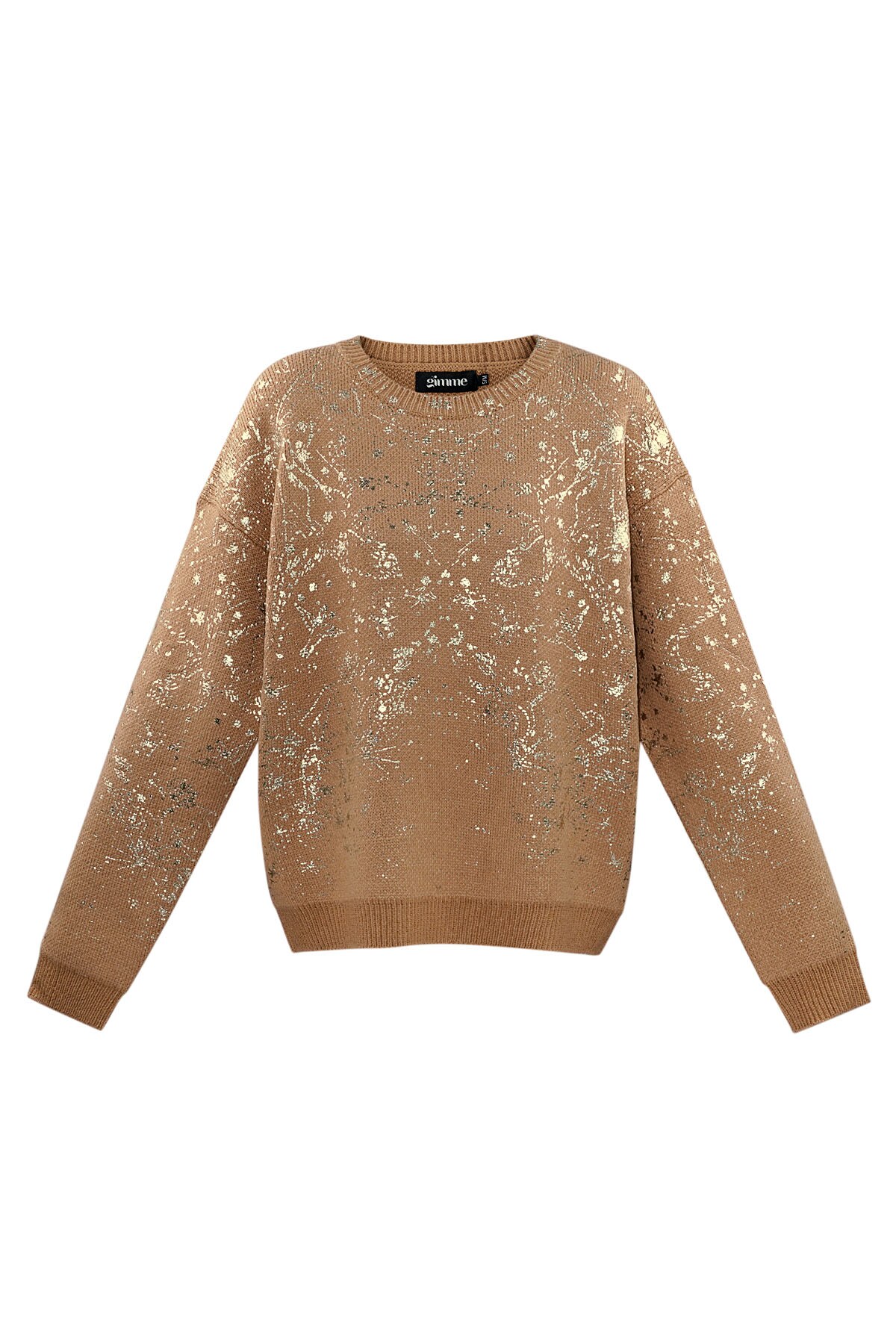 Sweater sparkle statement - brown 