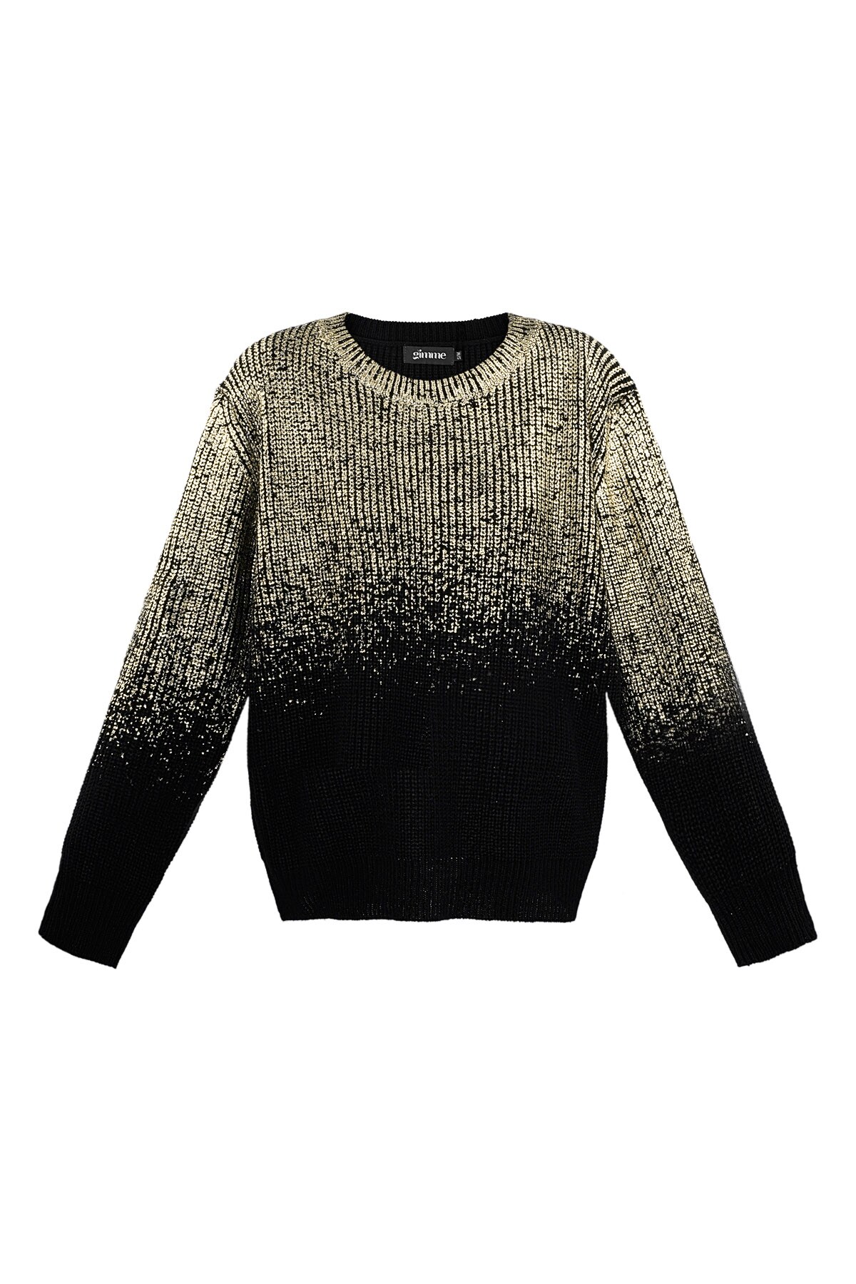 Glitz and Glow sweater - black & gold 