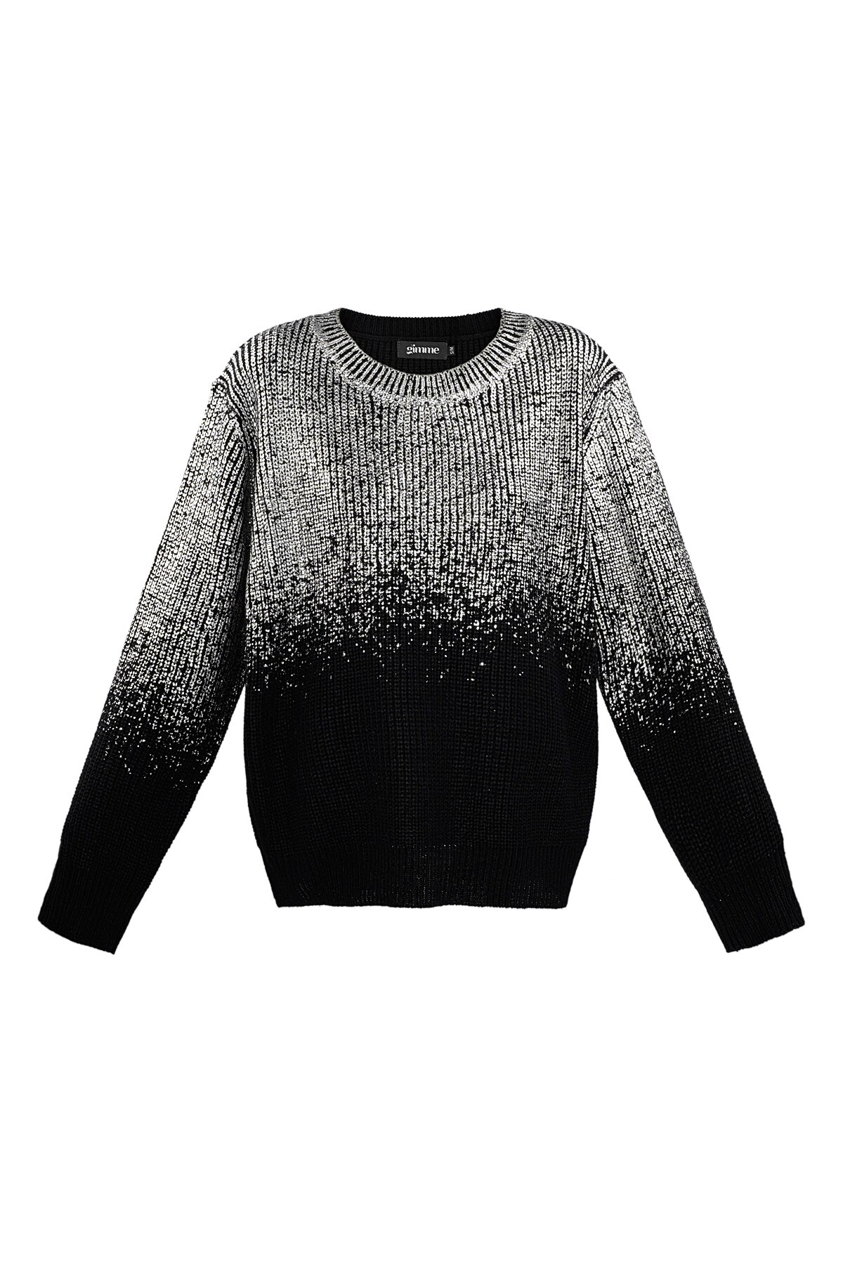 Glitz and Glow sweater - black & silver h5 