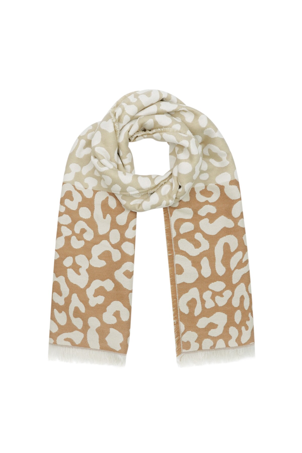 Winter scarf leopard lover - beige h5 