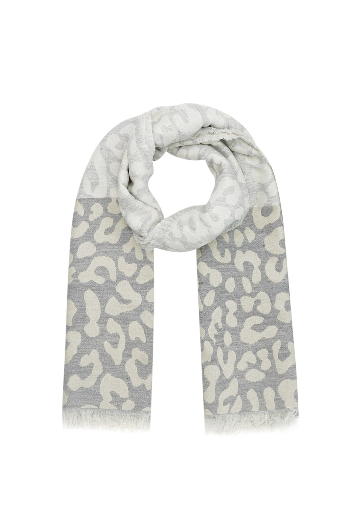 Winter scarf leopard lover - grey h5 