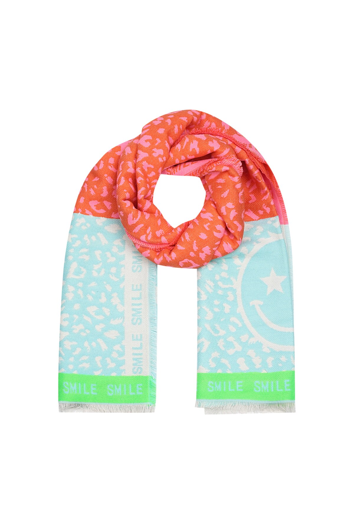 Colourful smile scarf - multi h5 