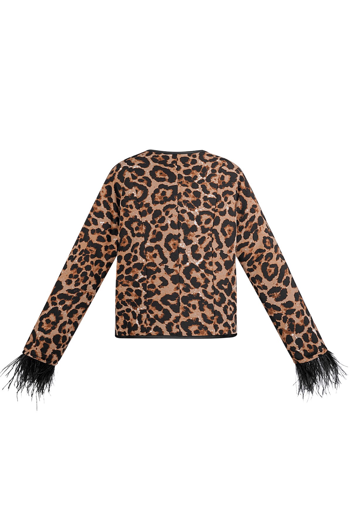 Feather jacket with leopard print - multi  Picture6