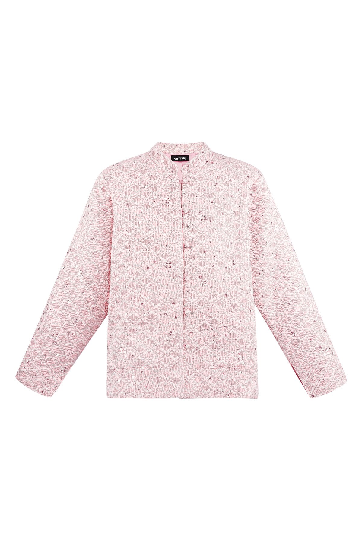 Fabric jacket with glitter - pink 