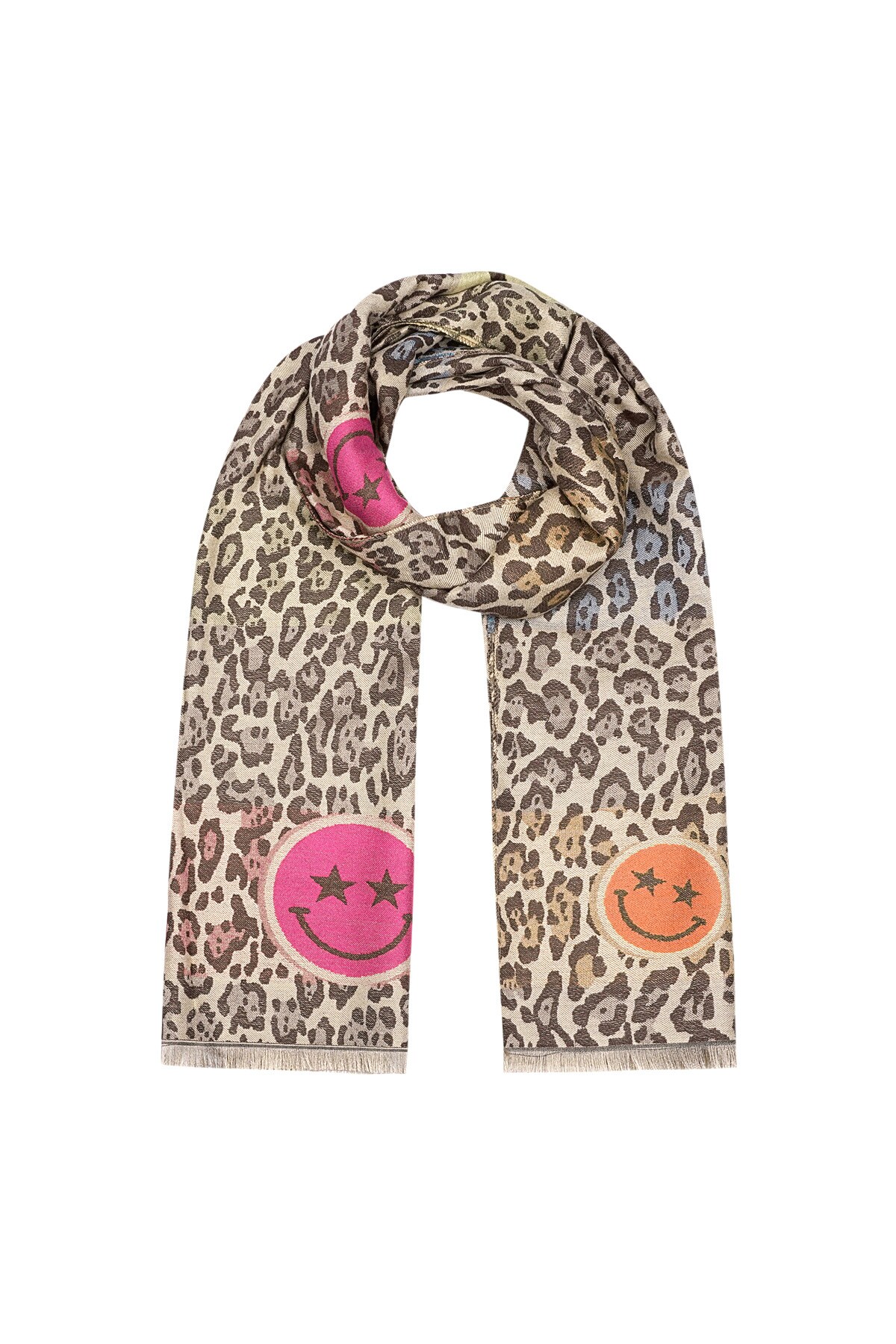 Wild smile scarf - brown 