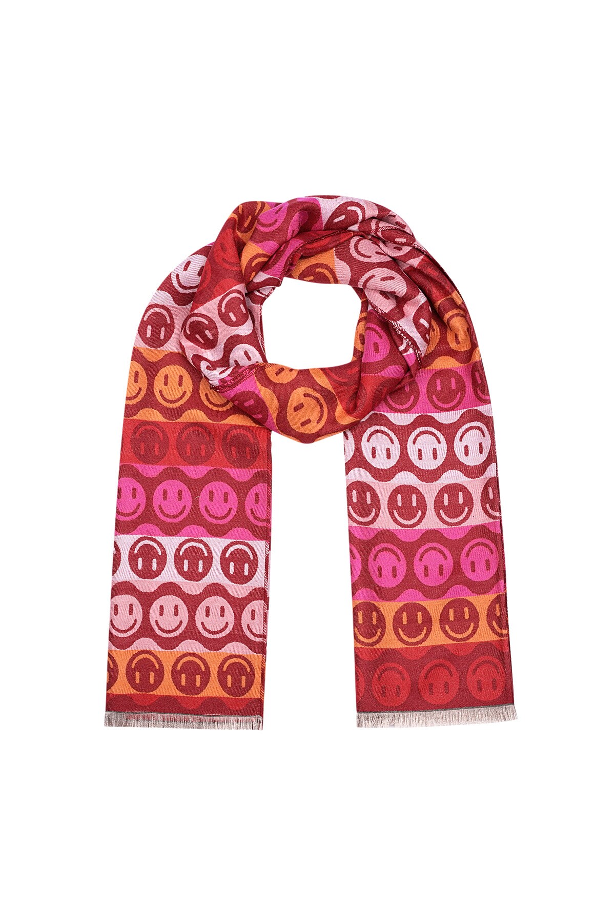 Scarf smiley all over - red h5 