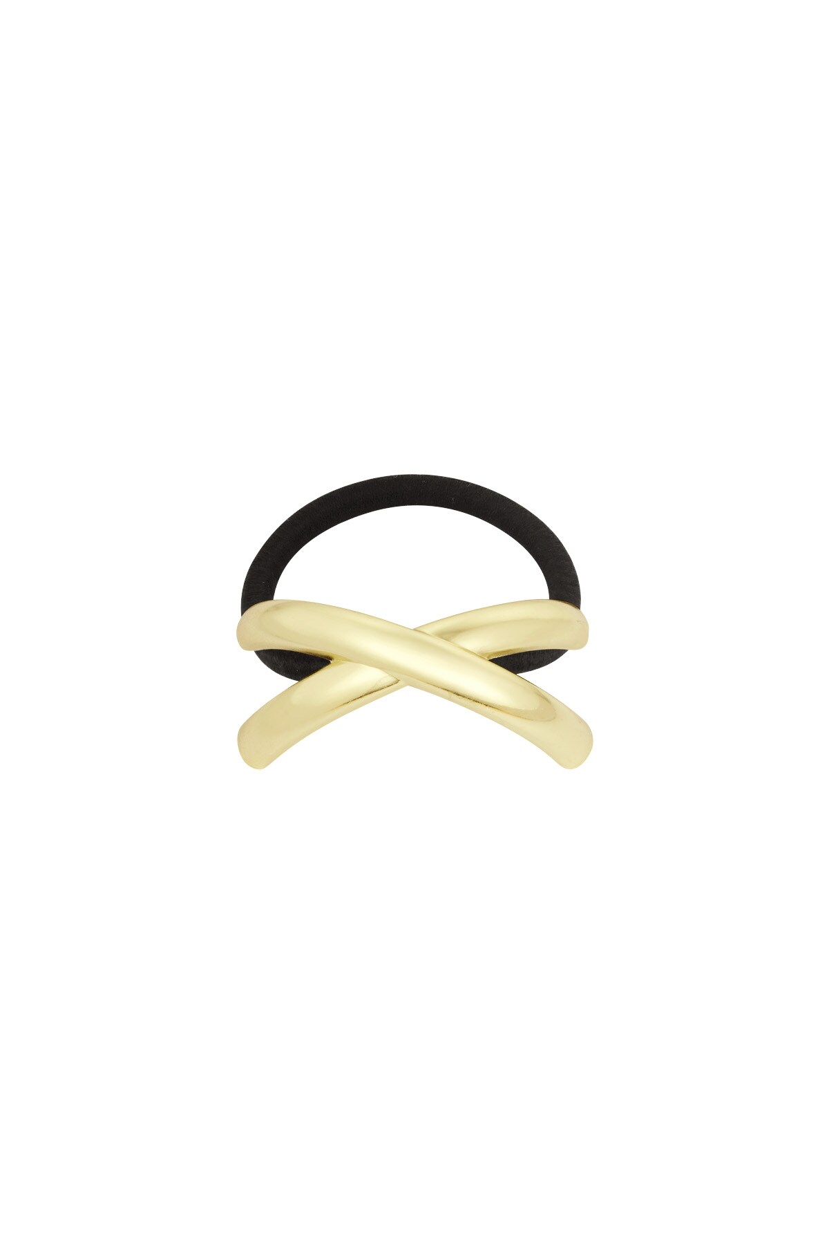 Cross chic hair elastic - Gold color h5 