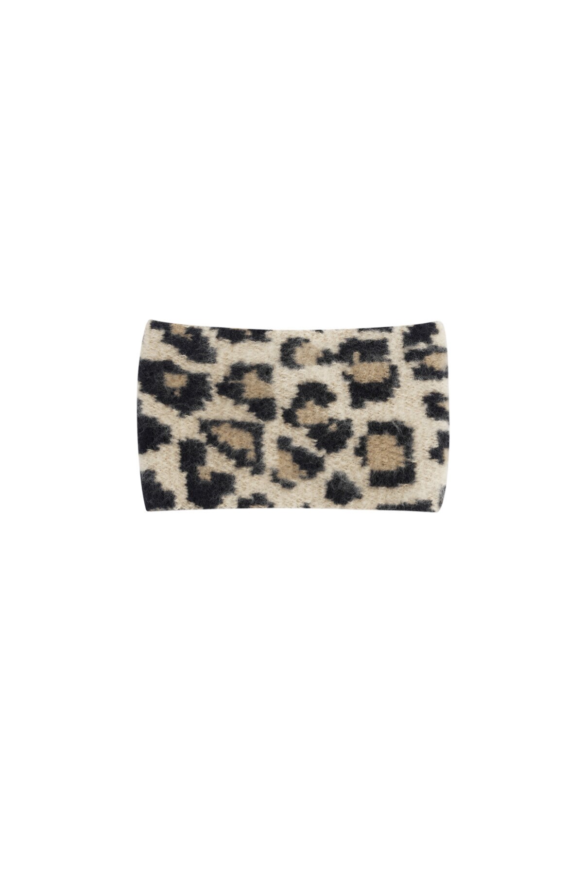 Winter headband leopard print - beige 